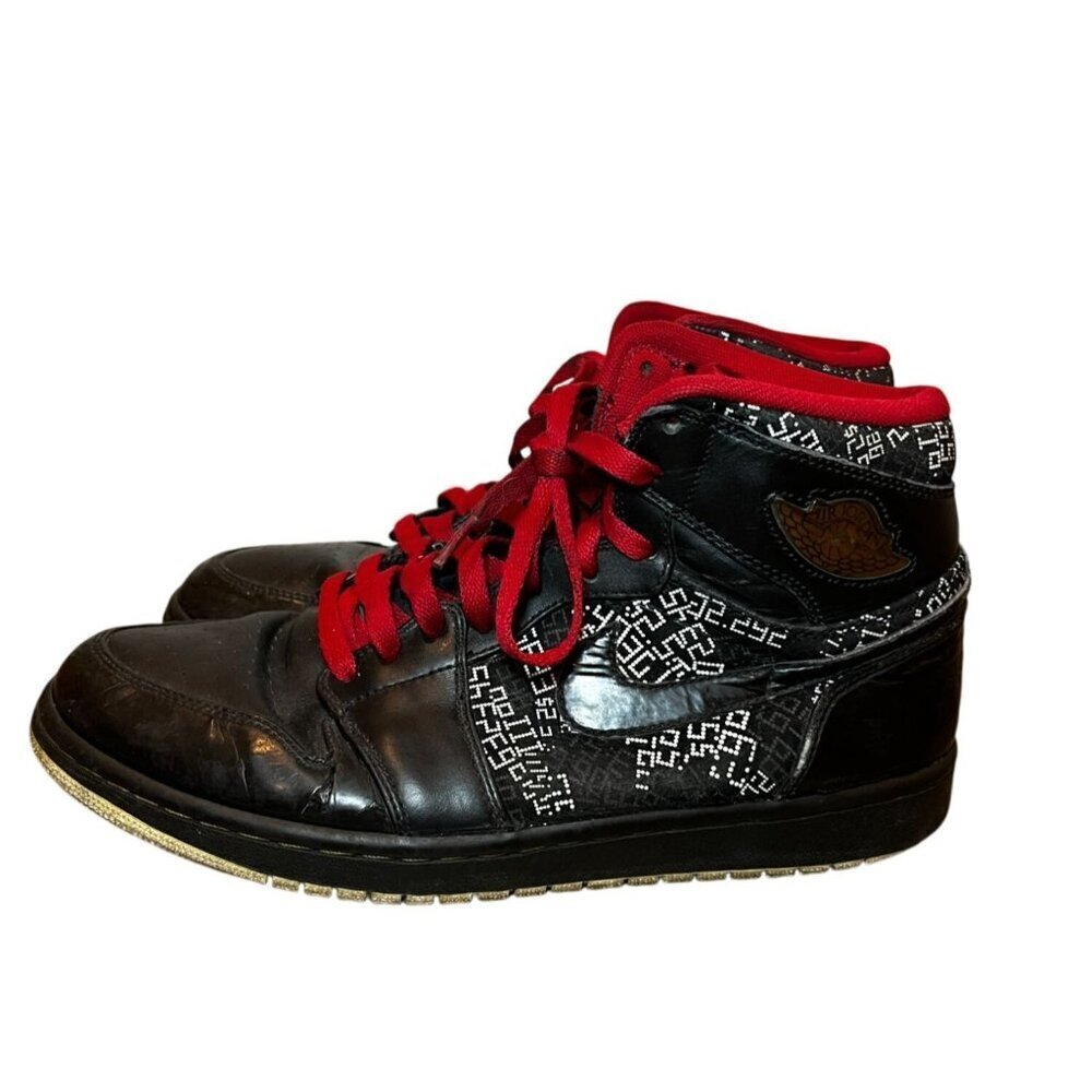 Nike Air Jordan 1 Retro High Hall Of Frame Black/Red Sneakers Mens Size 11